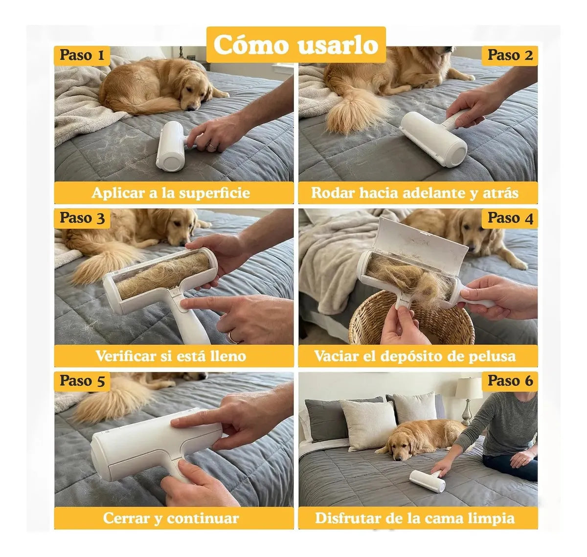 Clan Paws® HairFree - Rodillo Quitapelos Reutilizable